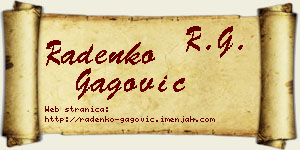 Radenko Gagović vizit kartica